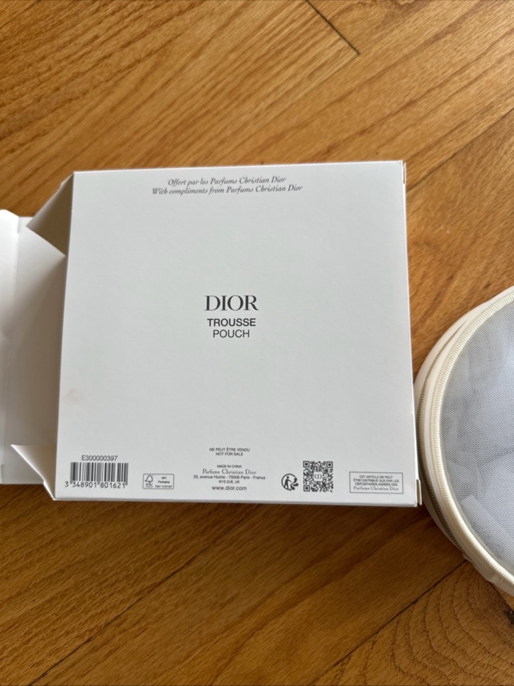 Dior Trousse Round Pouch in White Cream butterfly limited edition 2026 - Picture 3 of 3